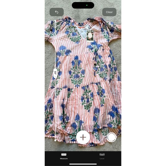 NWT Oliphant balloon sleeve dress in Jaipur peach XS, $268 - Picture 6 of 6